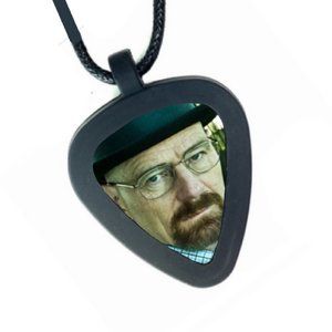 Heisenberg Breaking Bad Walter White Pickbandz Real Guitar Pick Unisex Necklace
